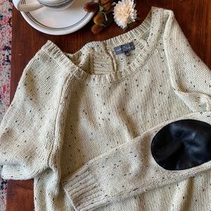 Stitch Fix Cotulla Button Back Elbow Patch Sweater